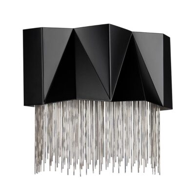Cabarita Point Contemporary Wall Light Satin Black And Silver
