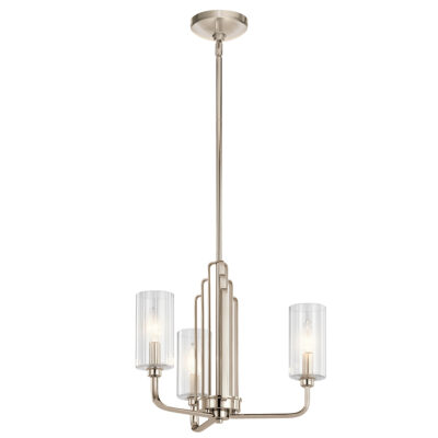 Camberdown Art Deco Chandelier Polished Nickel