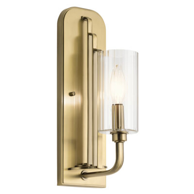 Camberdown Art Deco Wall Light Brushed Natural Brass