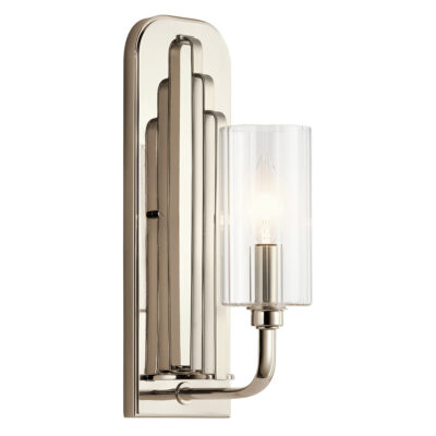 Camberdown Art Deco Wall Light Polished Nickel