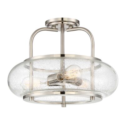 Camberford Semi-Flush Ceiling Light Brushed Nickel