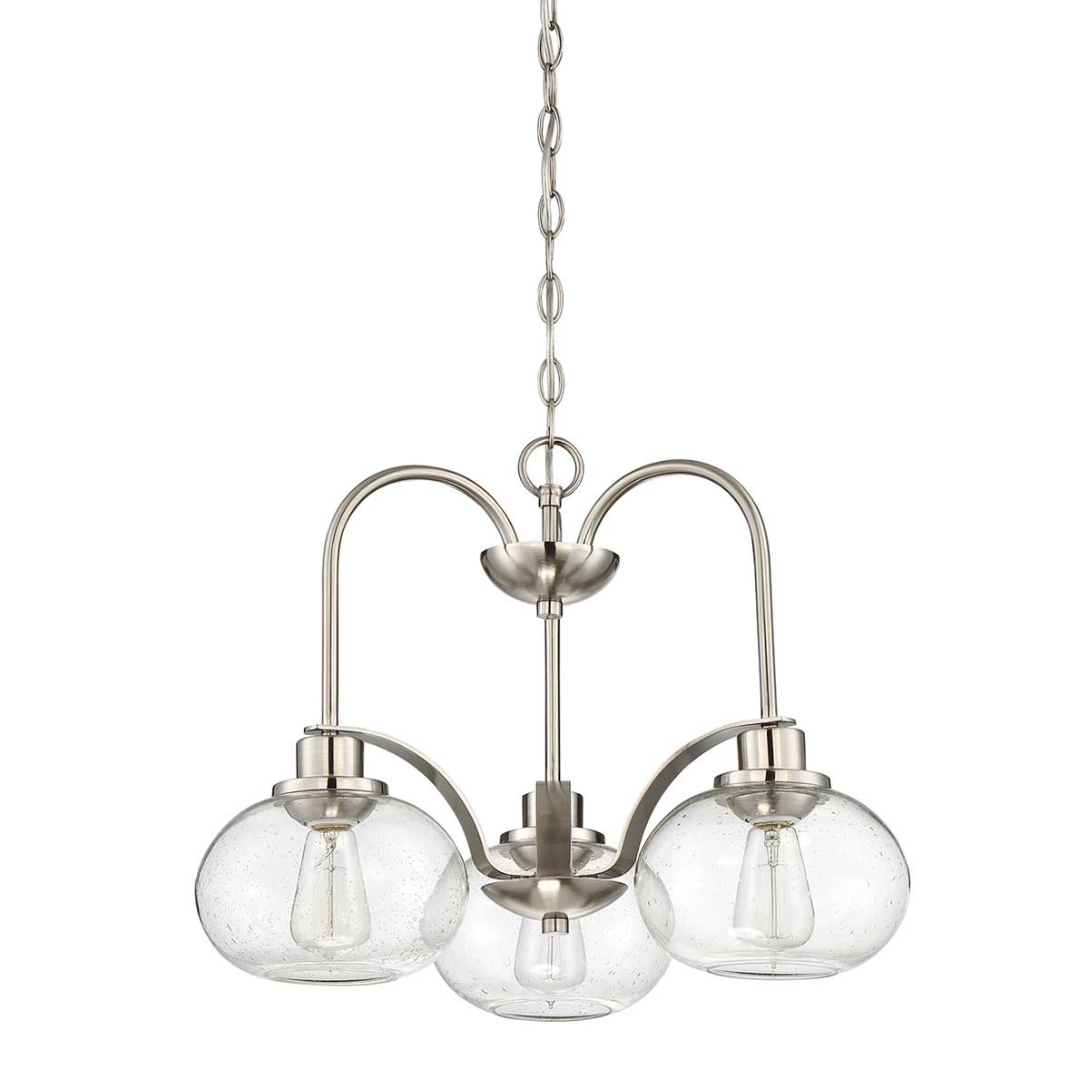 Camberford Semi-Flush Hamptons 3 Light Chandelier Brushed Nickel Camberford Semi-Flush Hamptons 3 Light Chandelier Brushed Nickel