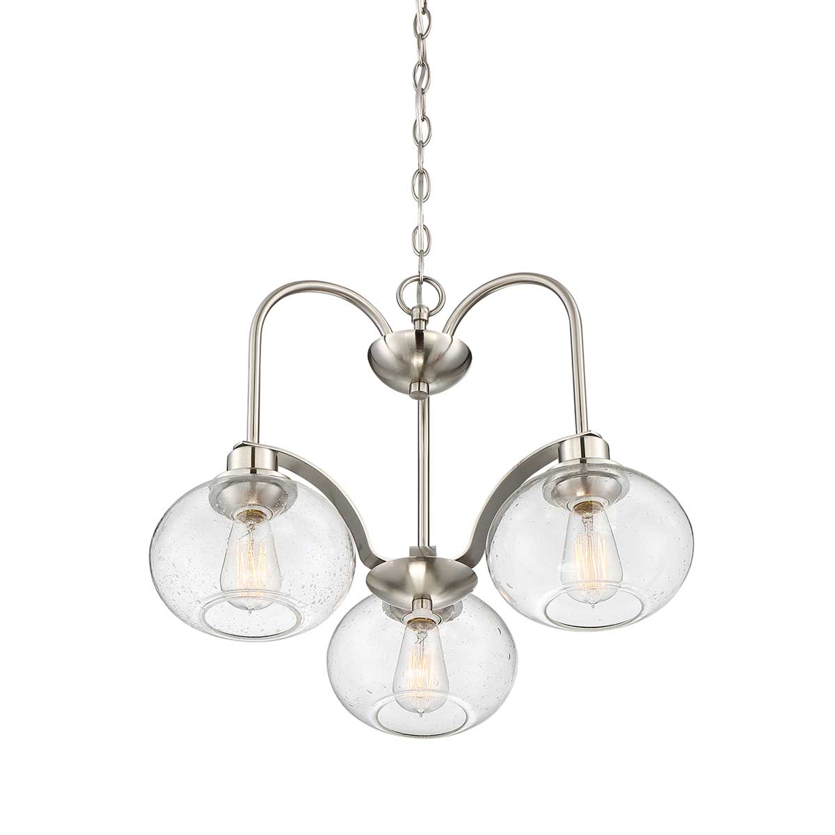 Camberford Semi-Flush Hamptons 3 Light Chandelier Brushed Nickel Camberford Semi-Flush Hamptons 3 Light Chandelier Brushed Nickel