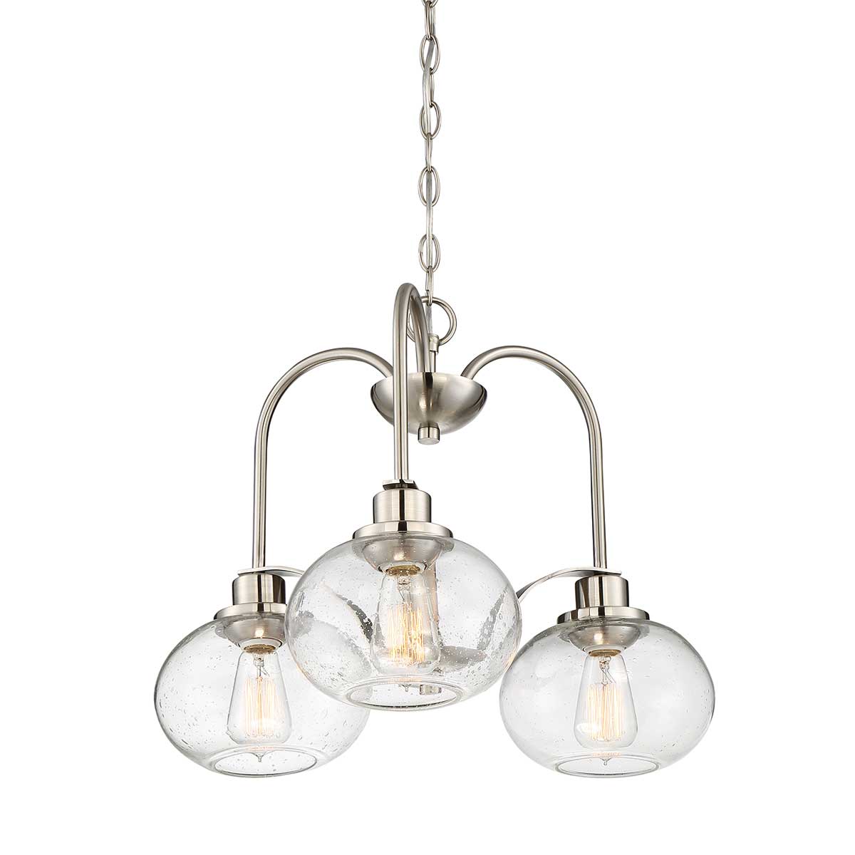 Camberford Semi-Flush Hamptons 3 Light Chandelier Brushed Nickel Camberford Semi-Flush Hamptons 3 Light Chandelier Brushed Nickel