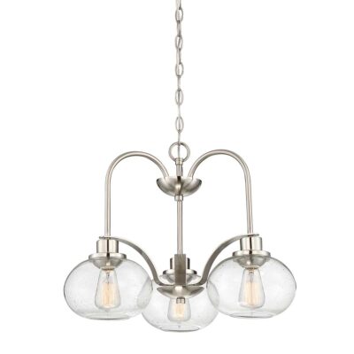 Camberford Semi-Flush Hamptons 3 Light Chandelier Brushed Nickel