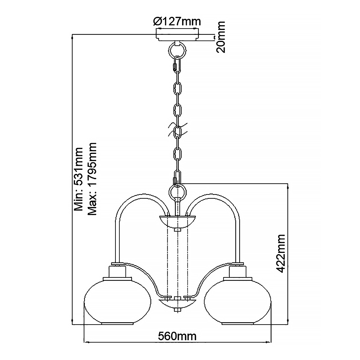 Camberford Semi-Flush Hamptons 3 Light Chandelier Brushed Nickel Camberford Semi-Flush Hamptons 3 Light Chandelier Brushed Nickel