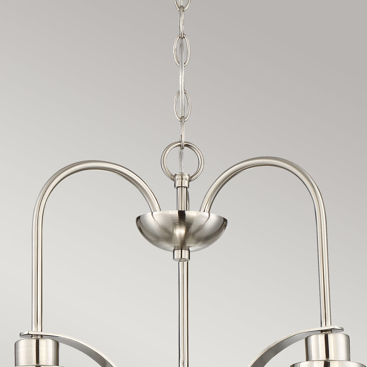 Camberford Semi-Flush Hamptons 3 Light Chandelier Brushed Nickel Camberford Semi-Flush Hamptons 3 Light Chandelier Brushed Nickel — detail view