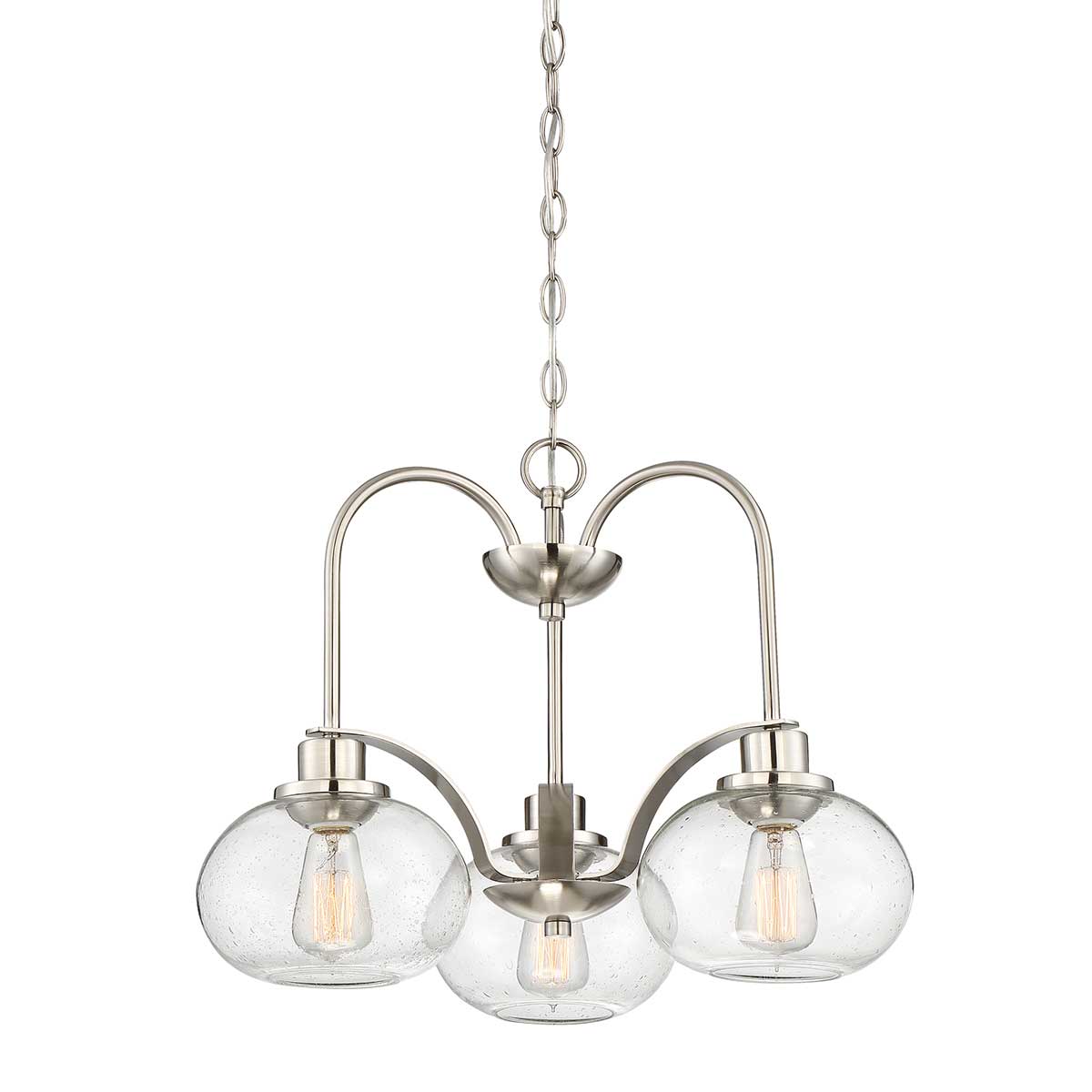 Camberford Semi-Flush Hamptons 3 Light Chandelier Brushed Nickel