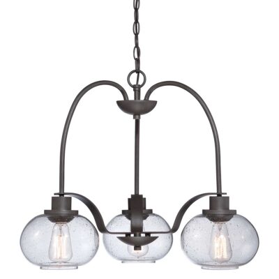 Camberford Semi-Flush Heritage Bronze 3 Light Chandelier