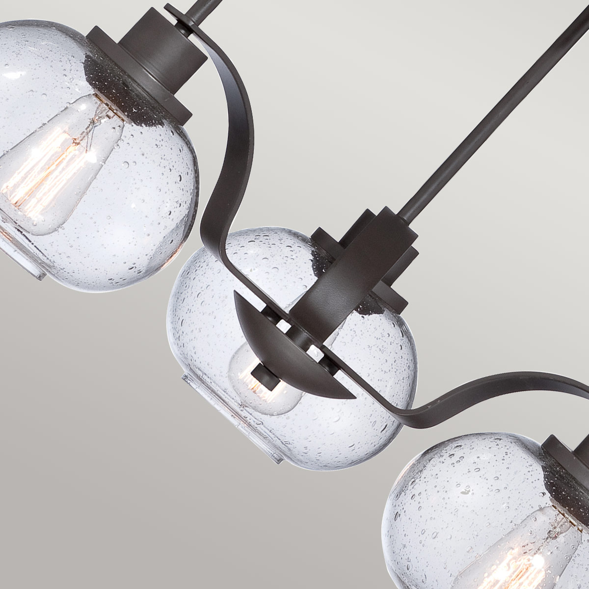 Camberford Semi-Flush Heritage Bronze 3 Light Chandelier Camberford Semi-Flush Heritage Bronze 3 Light Chandelier — detail view