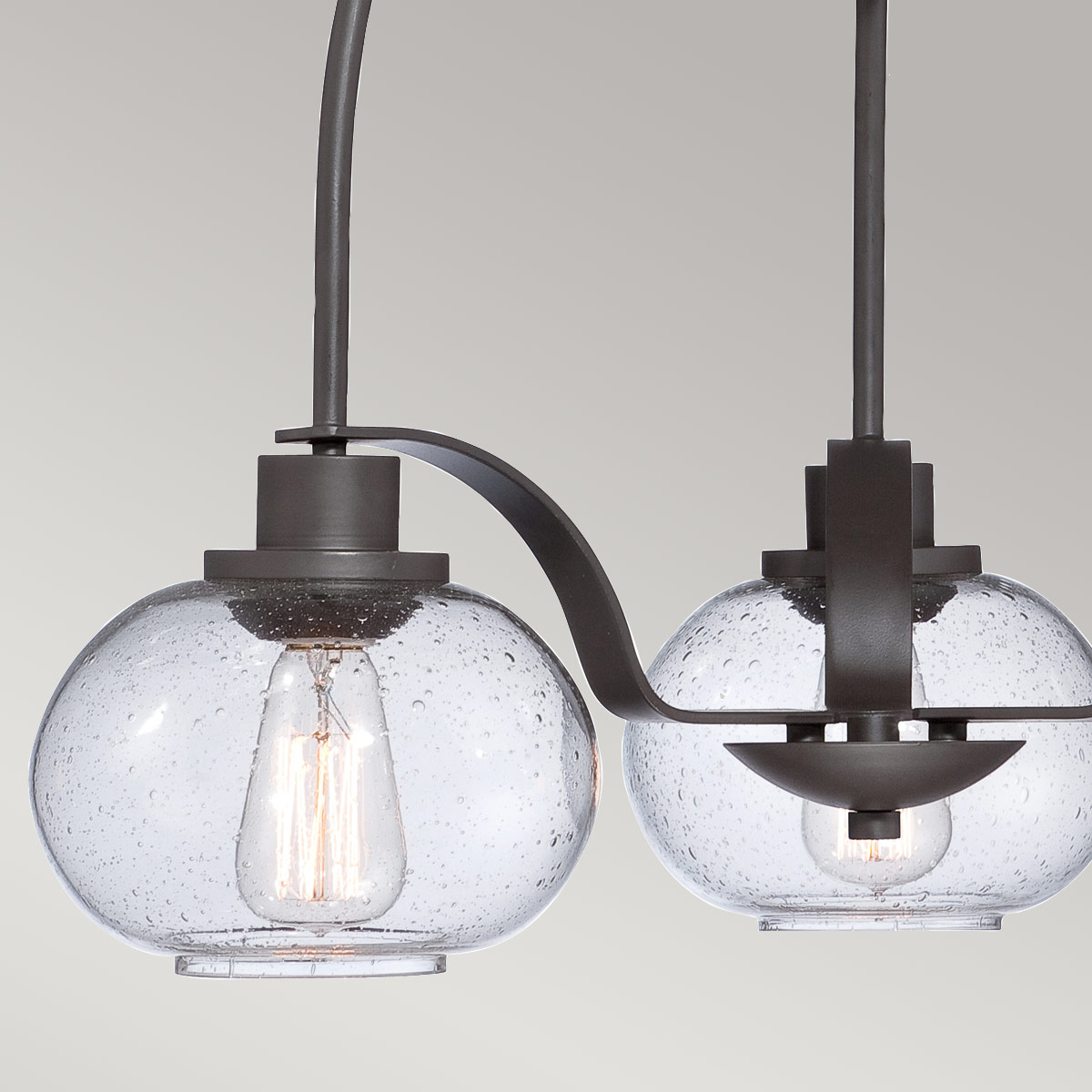 Camberford Semi-Flush Heritage Bronze 3 Light Chandelier Camberford Semi-Flush Heritage Bronze 3 Light Chandelier — detail view