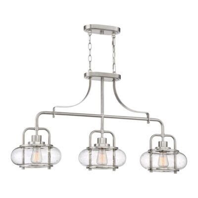 Camberford Semi-Flush Industrial Island Chandelier Brushed Nickel
