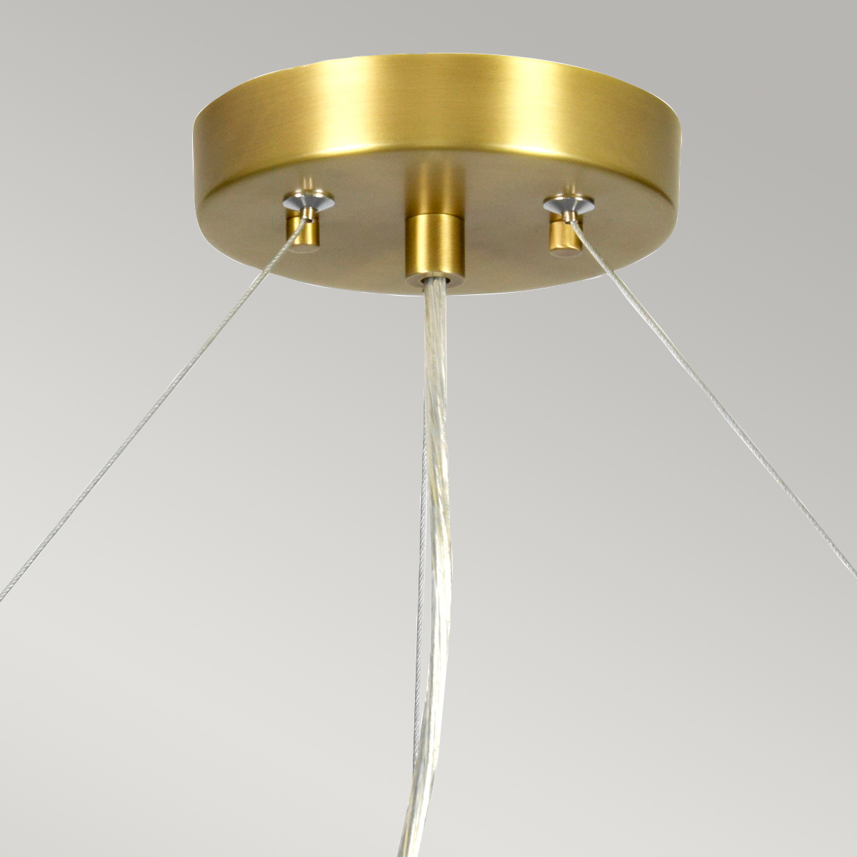 Camberton Hall Hamptons Drum Pendant in Aged Brass with Ivory Shade Camberton Hall Hamptons Drum Pendant in Aged Brass with Ivory Shade — detail view