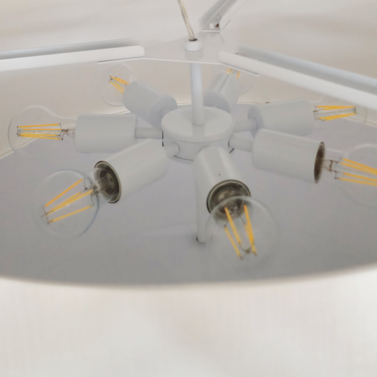 Camberton Hall Hamptons Drum Pendant Ivory Shade Polished Chrome Camberton Hall Hamptons Drum Pendant Ivory Shade Polished Chrome — detail view