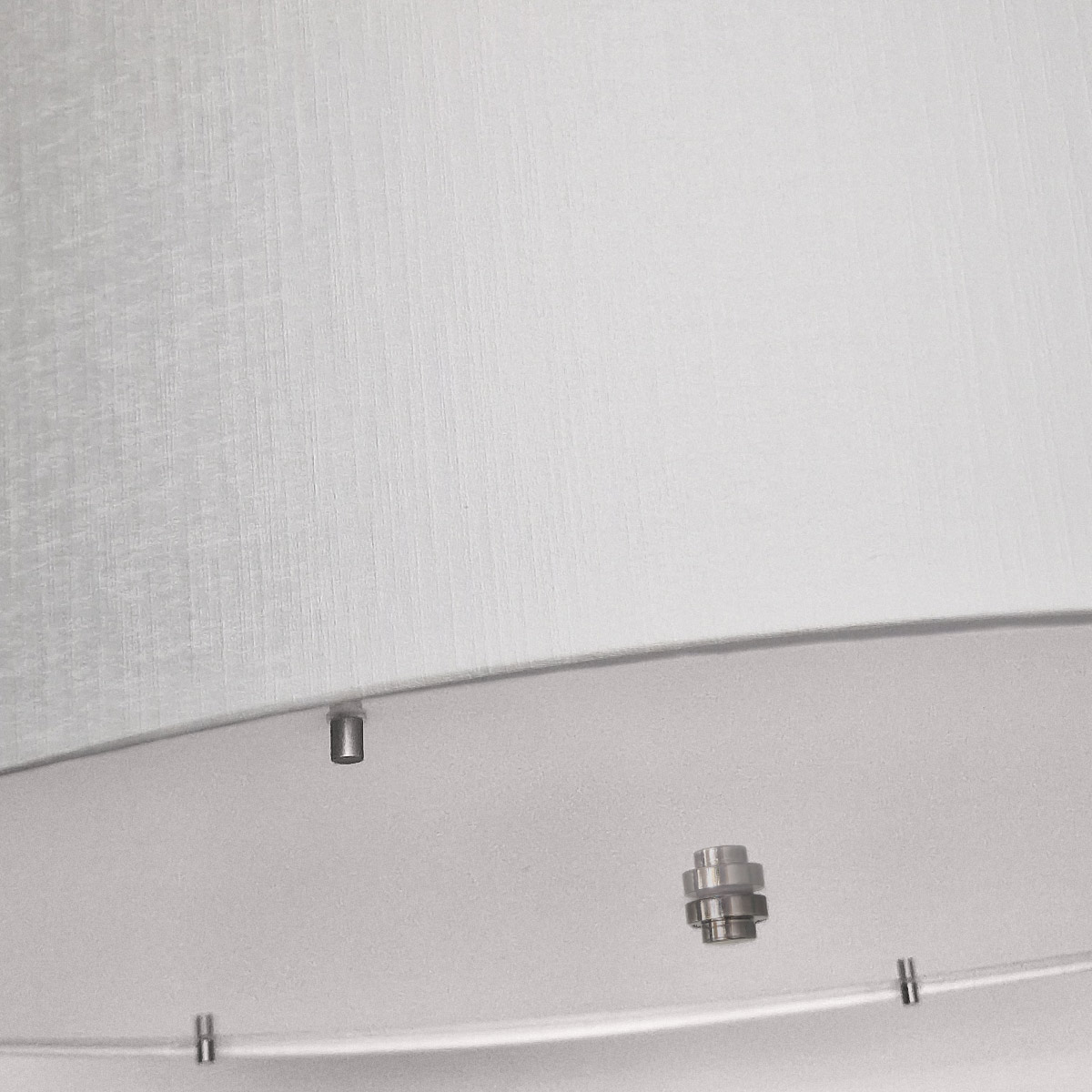 Camberton Hall Hamptons Drum Pendant Ivory Shade Polished Chrome Camberton Hall Hamptons Drum Pendant Ivory Shade Polished Chrome — detail view