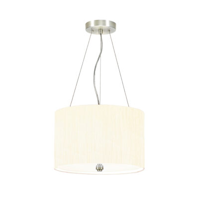 Camberton Hall Hamptons Drum Pendant Polished Chrome and Ivory