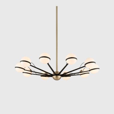 Camborne Contemporary 10 Light Sputnik Pendant Bronze And Brass