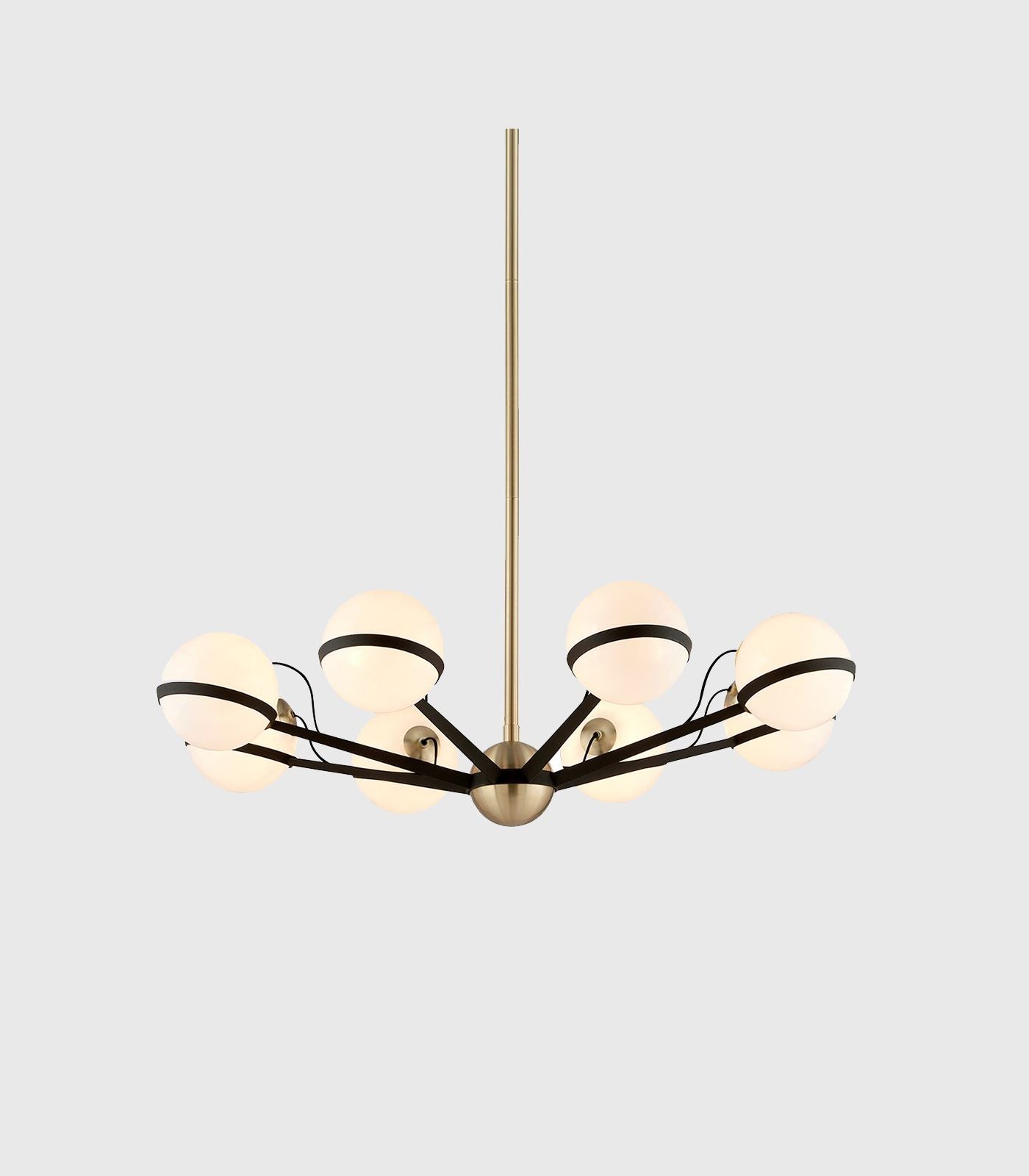 Camborne Contemporary 8 Light Sphere Pendant Bronze and Brushed Brass