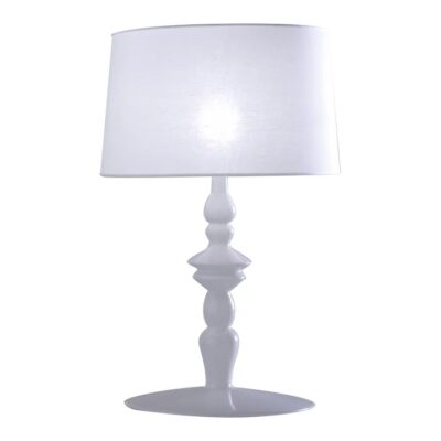 Camden Court Classic Table Lamp Glossy White
