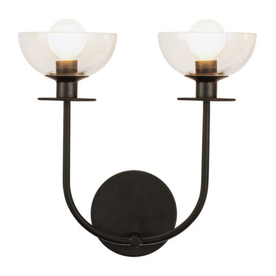 Camdenhurst Contemporary Double Wall Light Matte Black