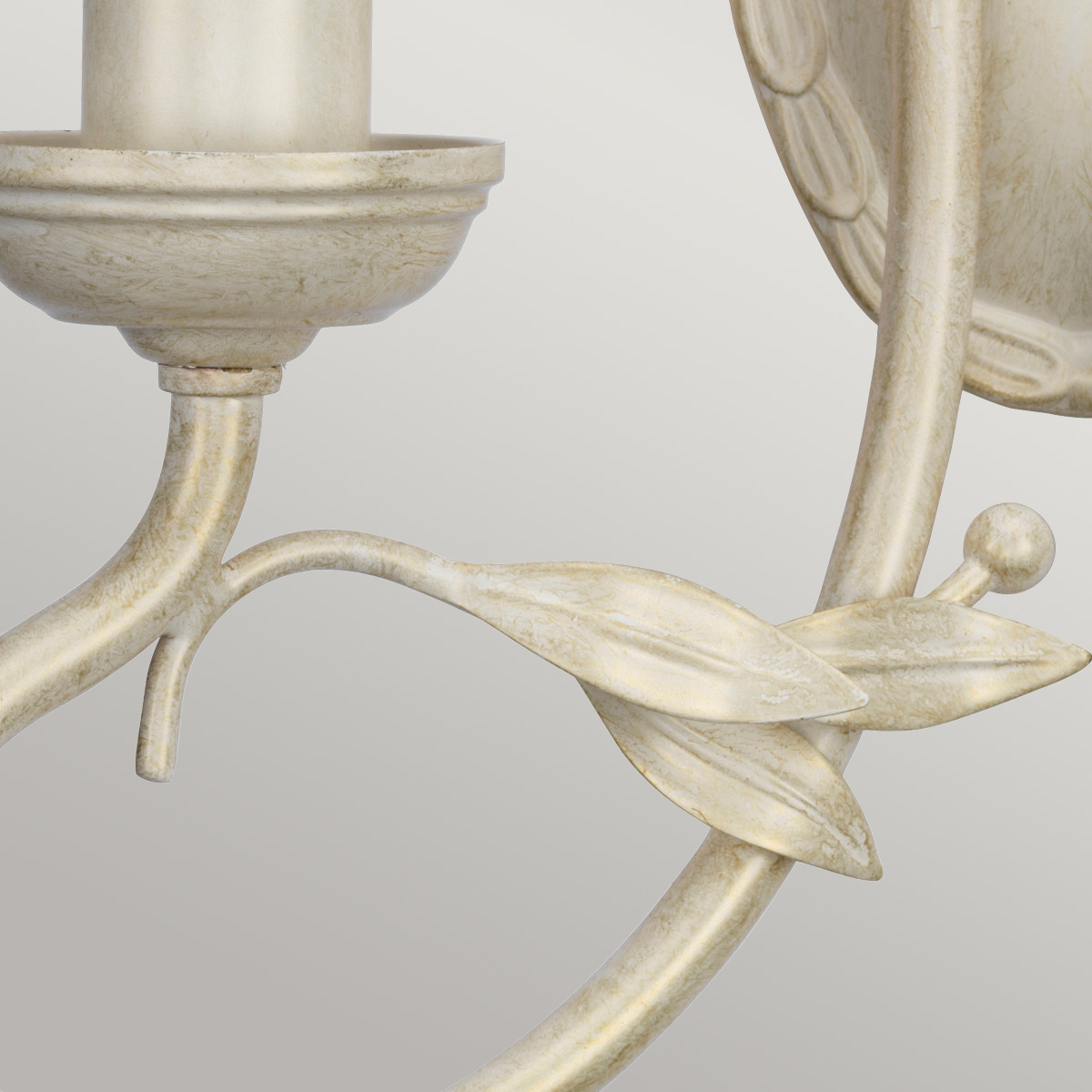 Camille Rose French Provincial 2 Light Wall Sconce Ivory Gold Patina Camille Rose French Provincial 2 Light Wall Sconce Ivory Gold Patina — detail view