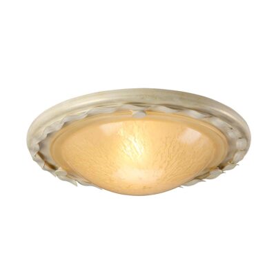 Camille Rose French Provincial Ceiling Flush Ivory Gold Patina