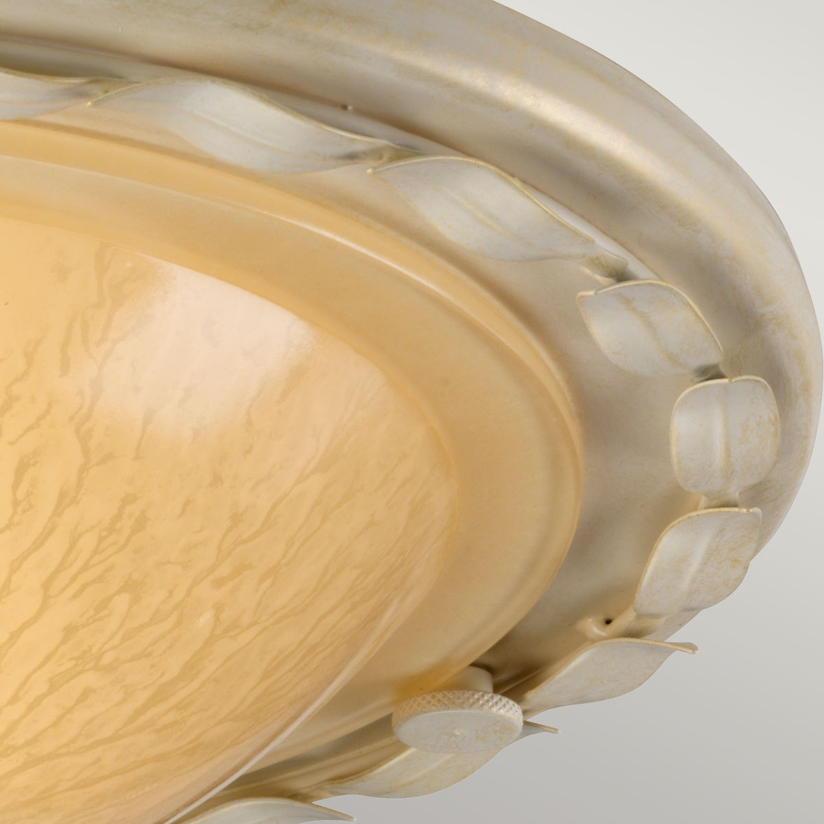 Camille Rose French Provincial Ceiling Flush Ivory Gold Patina Camille Rose French Provincial Ceiling Flush Ivory Gold Patina — detail view