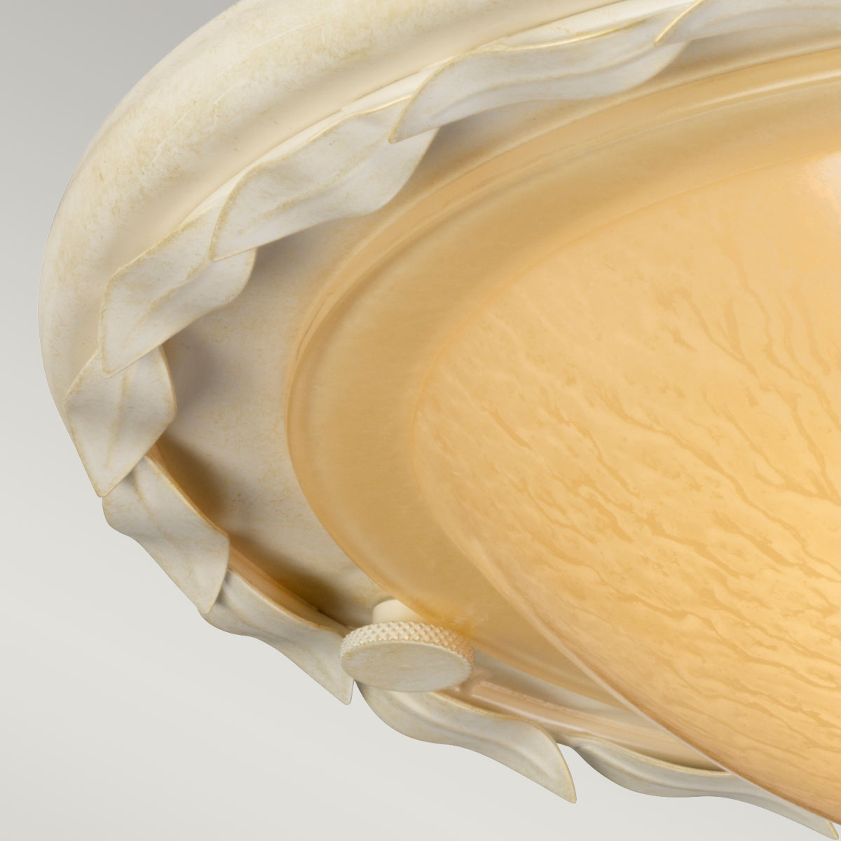 Camille Rose French Provincial Ceiling Flush Ivory Gold Patina Camille Rose French Provincial Ceiling Flush Ivory Gold Patina — detail view