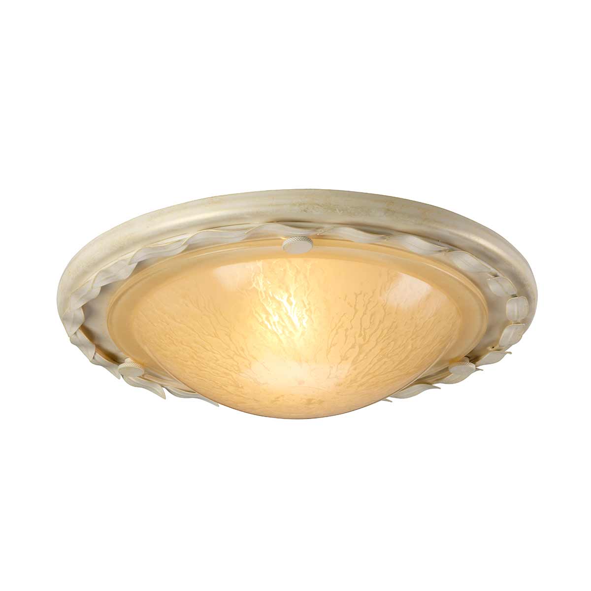 Camille Rose French Provincial Ceiling Flush Ivory Gold Patina