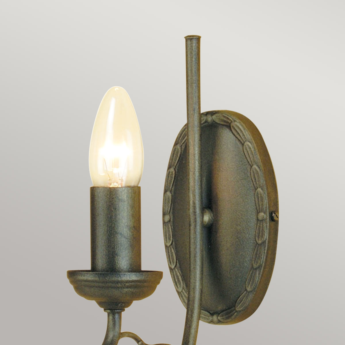 Camille Rose French Provincial Wall Light Black Gold Patina Camille Rose French Provincial Wall Light Black Gold Patina — detail view