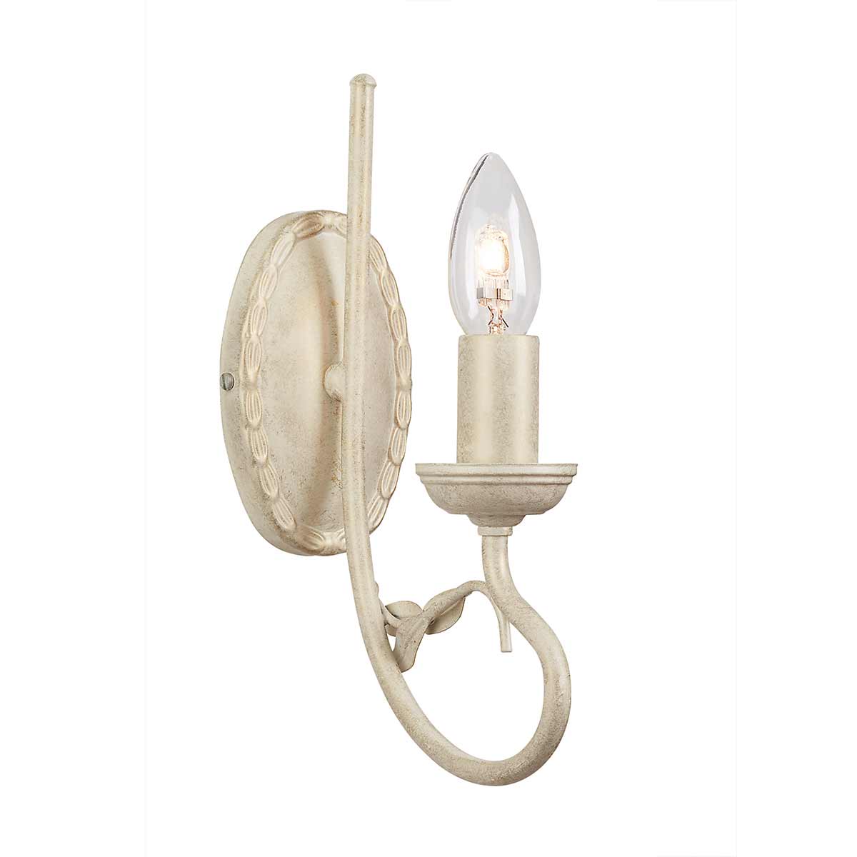 Camille Rose French Provincial Wall Light Ivory Gold Patina