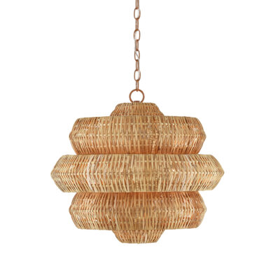 Cape Bristol Hamptons Rattan Chandelier Natural Khaki
