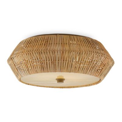 Cape Bristol Hamptons Woven Rattan Ceiling Flush Light