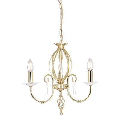 Cape Sorrento French Provincial 3 Light Chandelier Polished Brass