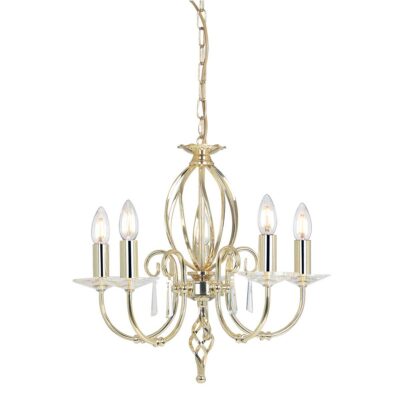 Cape Sorrento French Provincial 5 Light Chandelier Polished Brass