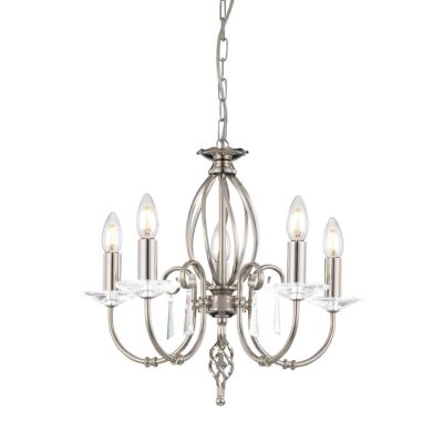 Cape Sorrento French Provincial 5 Light Chandelier Polished Nickel