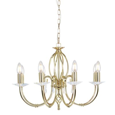 Cape Sorrento French Provincial 8 Light Chandelier Polished Brass