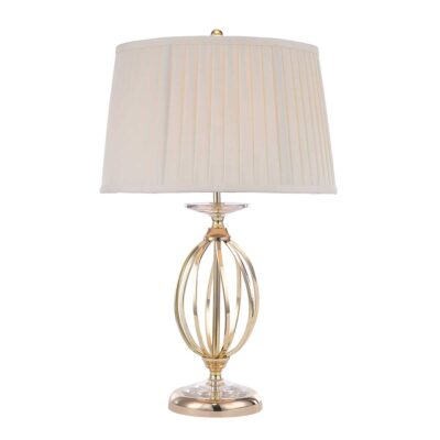 Cape Sorrento French Provincial Table Lamp Polished Brass with Ivory Shade