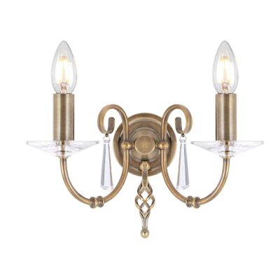 Cape Sorrento French Provincial Twin Arm Wall Light Aged Brass