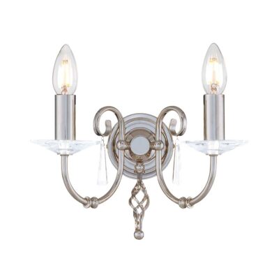 Cape Sorrento French Provincial Twin Arm Wall Light Polished Nickel