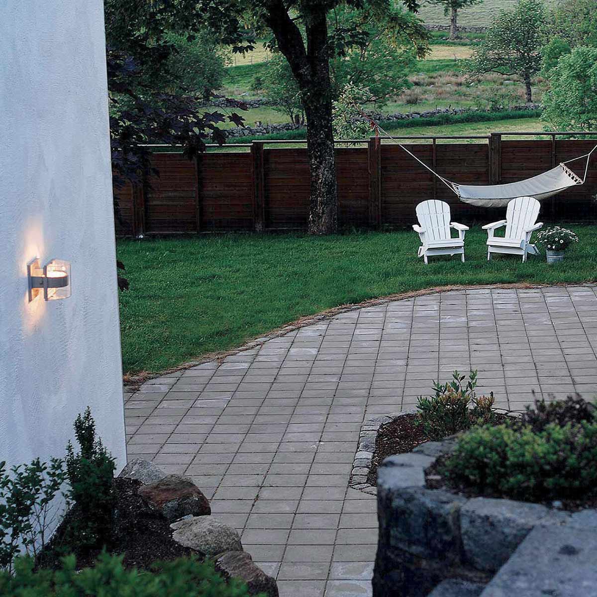 Cardenwell Modern Outdoor Wall Light Graphite Cardenwell Modern Outdoor Wall Light Graphite — in situ view