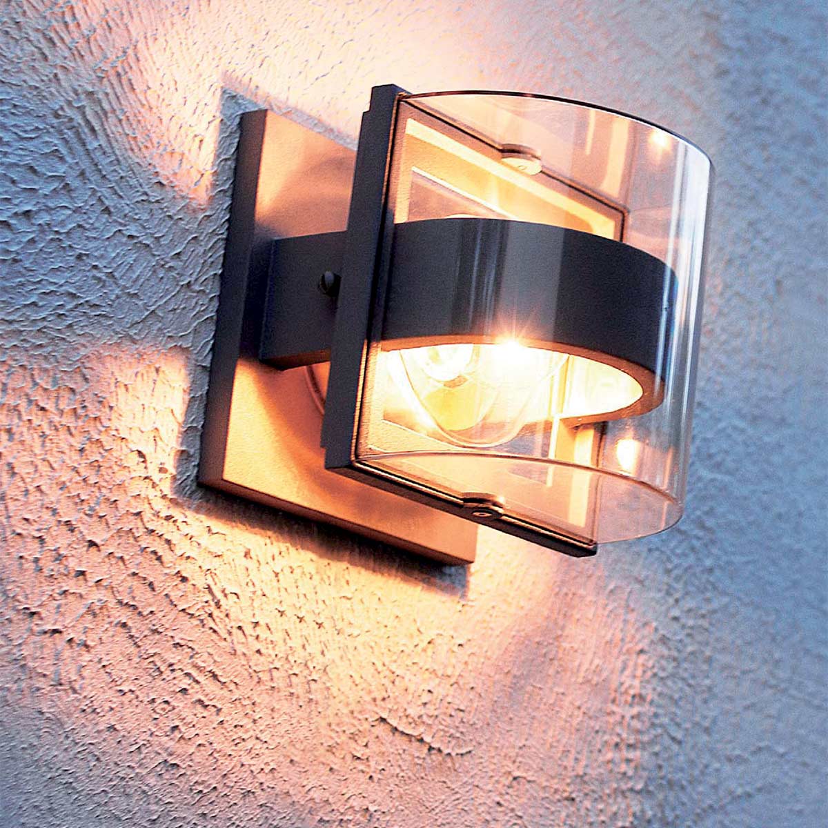 Cardenwell Modern Outdoor Wall Light Graphite Cardenwell Modern Outdoor Wall Light Graphite — in situ view