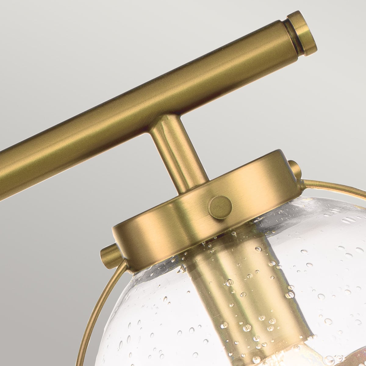 Carlisle Field Art Deco 3 Light Wall Light Heritage Brass — detail view
