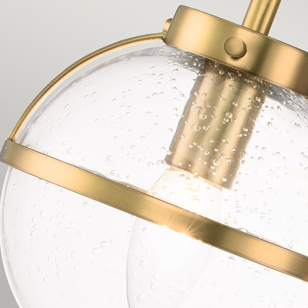 Carlisle Field Art Deco 3 Light Wall Light Heritage Brass — detail view