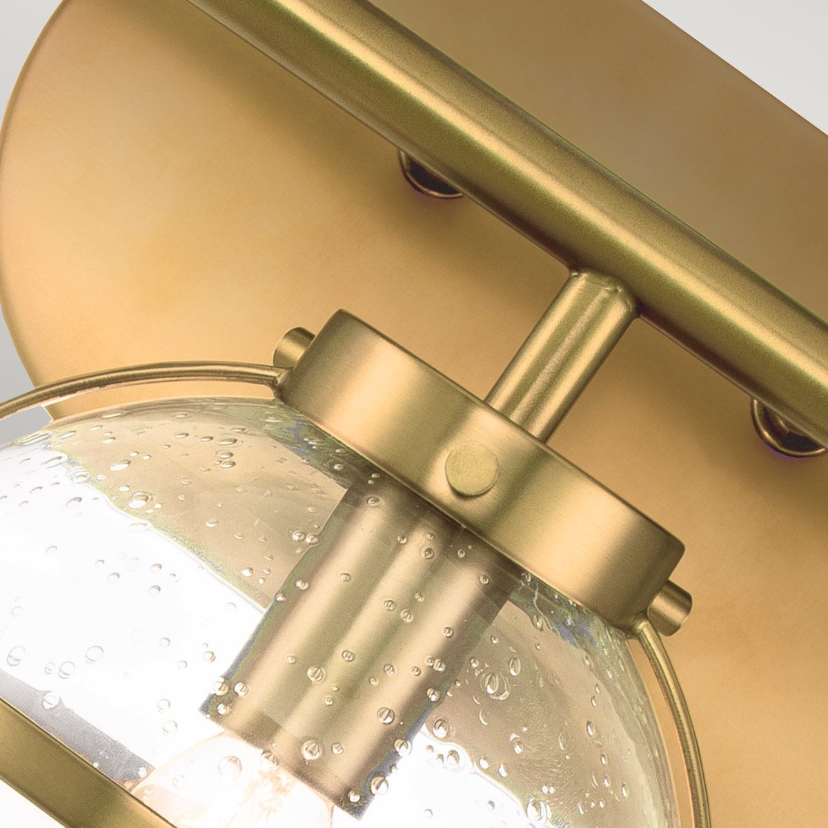 Carlisle Field Art Deco 3 Light Wall Light Heritage Brass — detail view