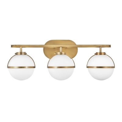 Carlisle Field Art Deco Three Light Wall Light Heritage Brass