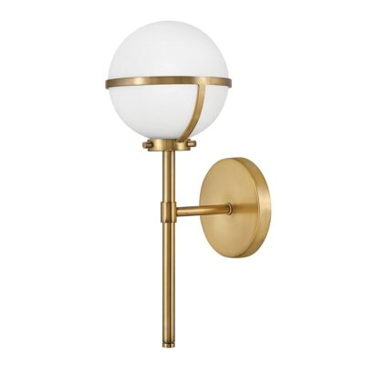 Carlisle Field Art Deco Wall Light Heritage Brass