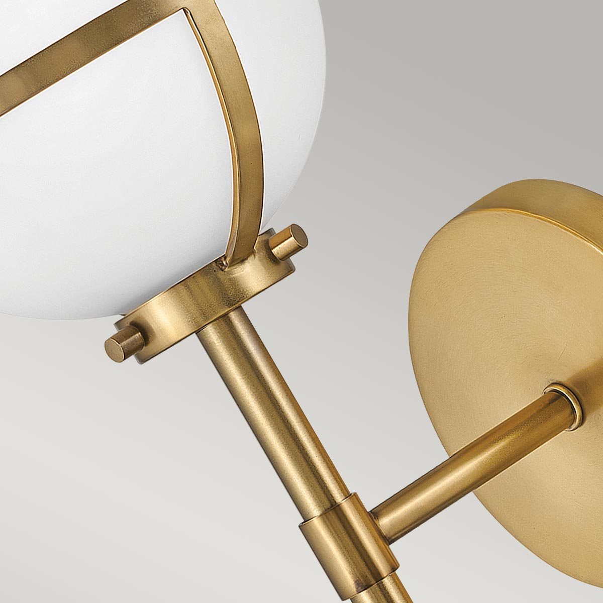 Carlisle Field Art Deco Wall Light Heritage Brass — detail view