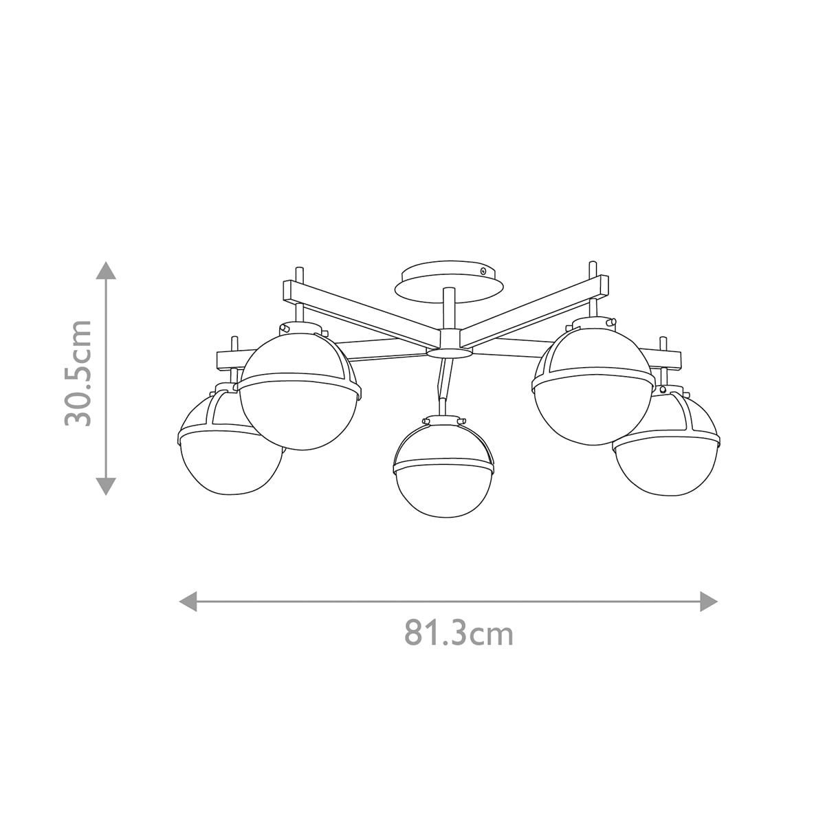 Carlisle Field Mid-Century Ceiling Semi-Flush