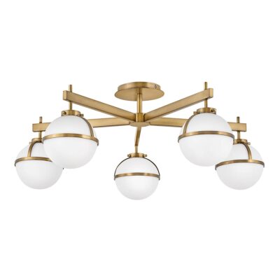 Carlisle Field Mid-Century Ceiling Semi-Flush Heritage Brass